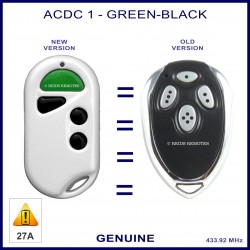 ACDC 1 white garage remote 1 green button 3 black buttons