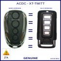 ACDC XT-TMITT chrome & black 4 button garage door remote control blue LED