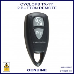 Cyclops TX-111 2 grey button car alarm remote