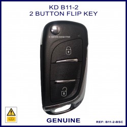 B11-2-BCS black 2 button B-series standard transmitter remote flip key