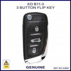B11-3-BSC black 3 button B-Series standard transmitter writable remote flip-key