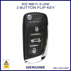 NB11-3-BSC multifunction writable remote flip key with integrated transponder chip