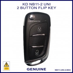 NB11-2-BSC multifunction writable remote flip key with integrated transponder chip