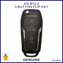 B12-3-BSC black 3 button B-Series standard transmitter writable flip-key