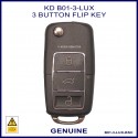 B01-3-LUX-BSC black VW style aftermarket writable blank flip key