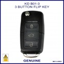 B01-3-BSC VW style 3 button aftermarket writable remote flip key