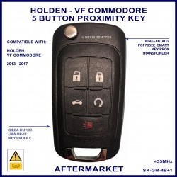 Holden VF Commodore 2013-2017 5 button after market proximity key