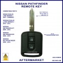 Nissan Pathfinder R51 2005 - 2014 2 button fixed blade remote key aftermarket