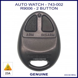 Auto Watch 743-002 2 button black car alarm remote control