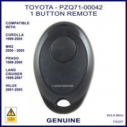 Toyota Land Cruiser, Prado, Hilux, MR2, & Corolla genuine oval black remote