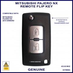 Mitsubishi Pajero NX  2014 onward genuine 6370B882 2 button remote flip key