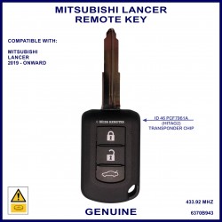 Mitsubishi lancer 2019 onward genuine 3 button remote key 6370B943
