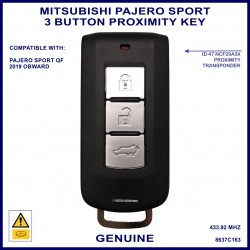 Mitsubishi Pajero Sport genuine 3 button 8637C163 smart proximity remote key