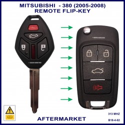 Mitsubishi 380 2005 to 2008 models aftermarket 4 button flip key