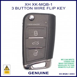 X-Horse wire 3 button writable wire type remote flip key XKMQB1EN