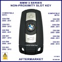 BMW 3 Series E90 E91 3 button non-proximity remote slot key
