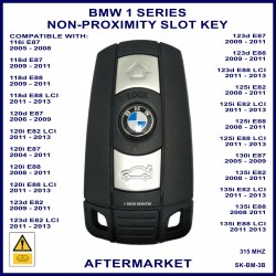 BMW 1 Series E82 E87 E88 3 button non-proximity remote slot key