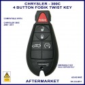 Chrysler 300 & 300C 4 button fobik remote twist key