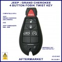 Jeep Commander 4 button fobik remote twist key