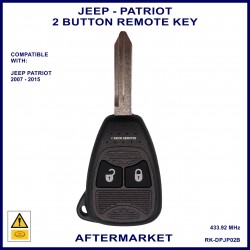 Jeep Patriot 2007 - 2015 2 button PCF7941A 433MHz remote key