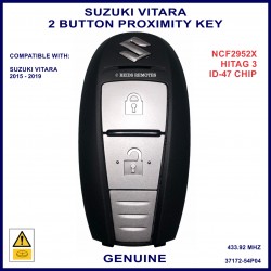 Suzuki Vitara 2015 - 2019 2 button ID47 NCF2952X HITAG 3 proximity remote key 37172-54P03